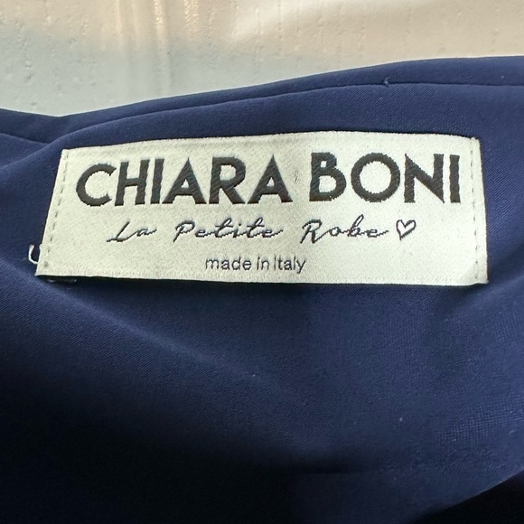 Chiara Boni La Petite Robe Karida Sleeveless Cutout Gown Size‎ XL Navy - Picture 4 of 4